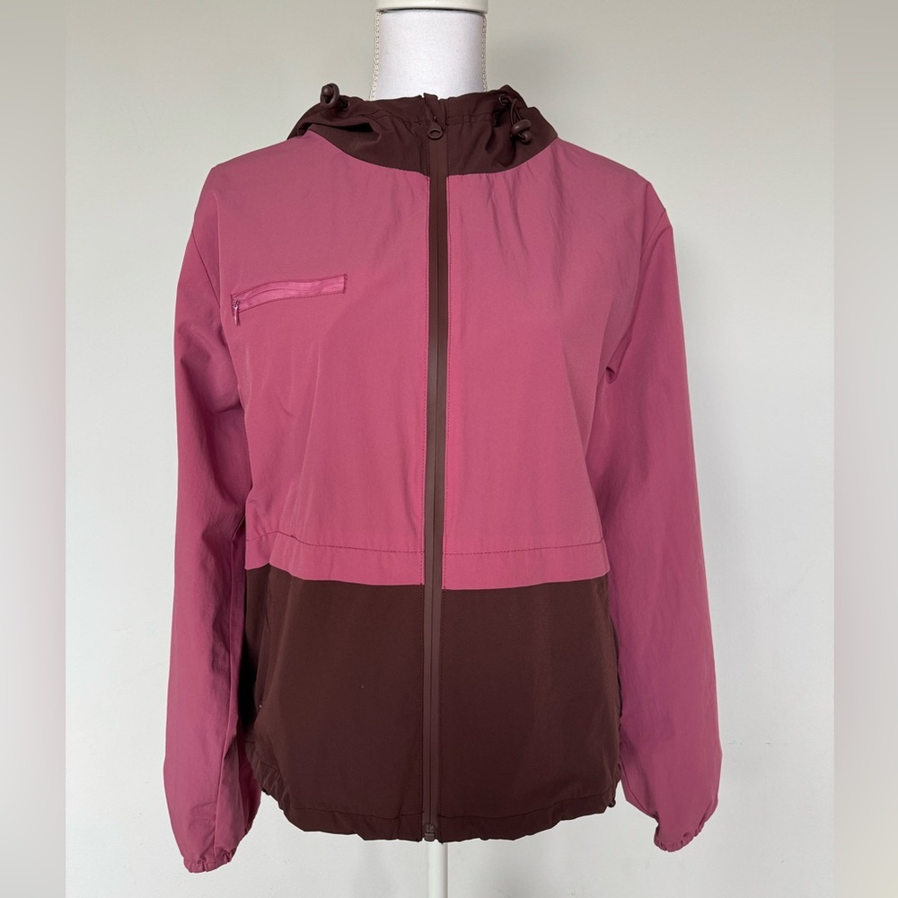 Senita Nora Windbreaker | French Rose\Fossil | EUC | S | Discontinued | Pockets